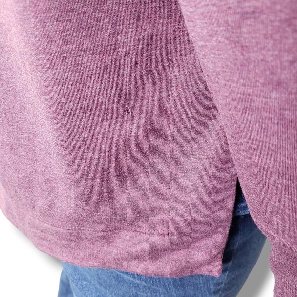 Athleta Coaster Luxe Recover Sweatshirt Womens Large‎ Red Rip Tear - Picture 5 of 12